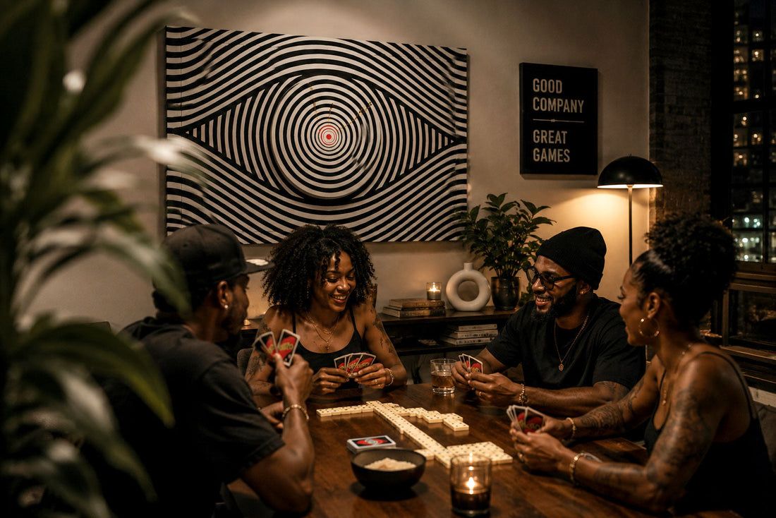 Family Game Night inspired Art Installation
