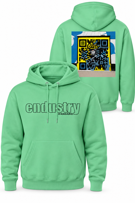 GRAFFITI SIGNAL QR HOODIE TOOTHPASTE BLUE