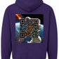 COSMIC SIGNAL QR HOODIE  PURPLE NEBULA EDITION